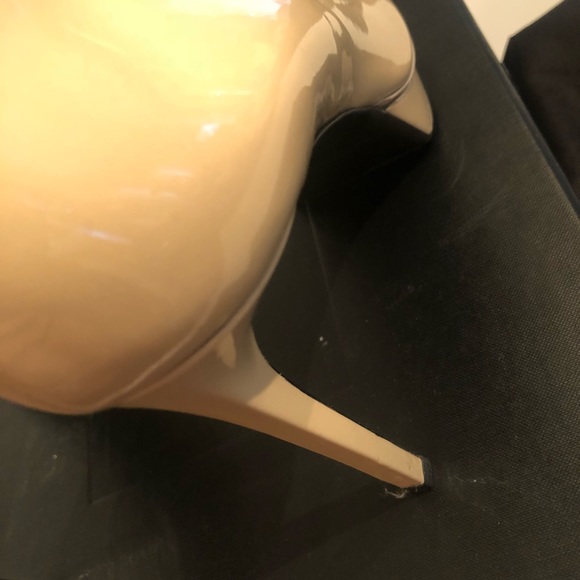 Saint Laurent Nude Patent Flatform Pumps 40 - Picture 3 of 8